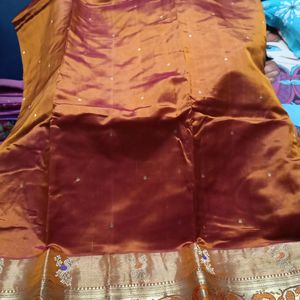 Pure Silk Peshwai Broad Border