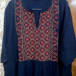 A-line Cotton Anarkali Kurta For Women