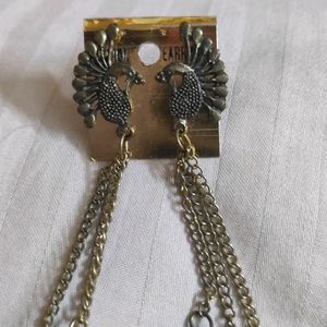 Three Layered Golden Earrings