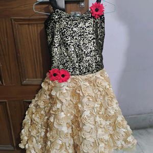 Sequence Cute Frock For Girls