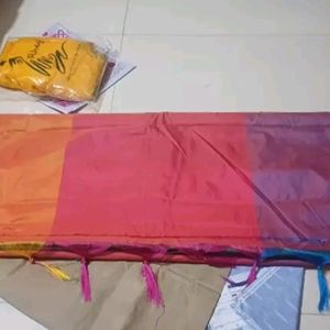 Malai Silk Multi Colour Saree