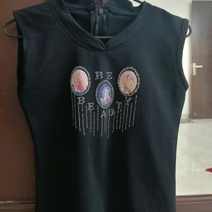 Tank Top Black With Print