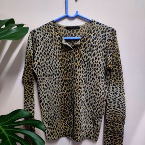 Shimmer Animal Printed Cardigan