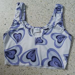 PRICE DROP!! Cute SSS Heart Printed Crop Top