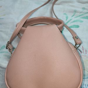 Peach Colour Partywear Sling Bag