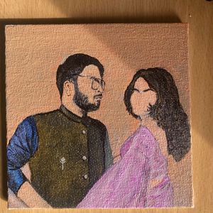 Potrait Painting On Canvas