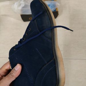 SALE -NAVY BLUE Suede Leather Chukka Boots