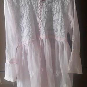 New Chikan Work Short Kurti