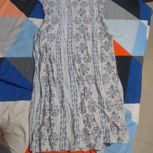 Flowers Grey Kurti