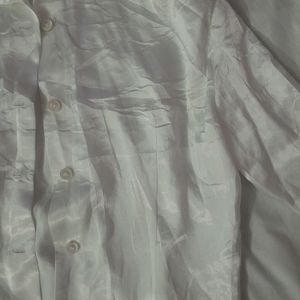 A Satin Off white Shirt