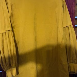 Mustard Color Mini Dress