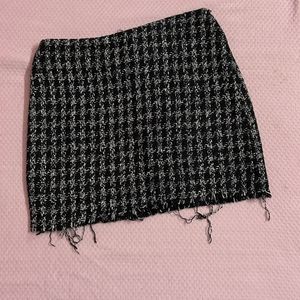 Tweed Woollen Straight Skirt