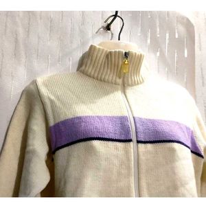 Woolen Zipper Sweater for Women's