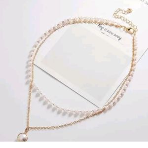 Korean Style Pearl Double Layer Gold Chain