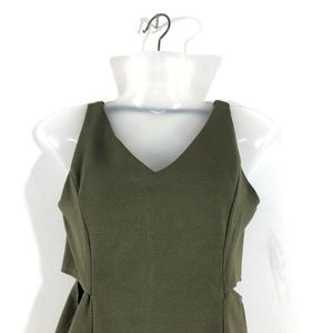 Olive Green A-Line Dress(Women’s)