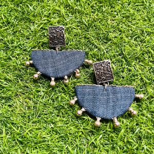 Denim Earrings