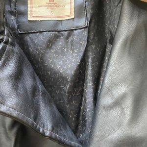 Black Leather Jacket For Men From Brand Koton