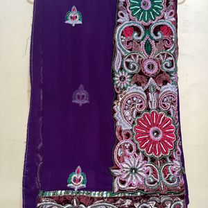 Heavy Embroidery Saree For Women