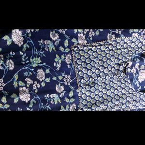 Blue Floral Print Kurti