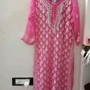 Mirror Work Chikankari Kurti