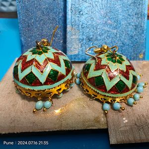 New Blue Multicolor Jhumar Earing