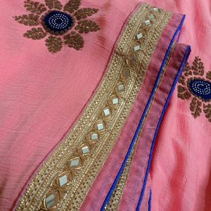 Saree With Stitched Blouse