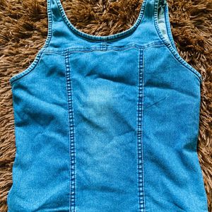 Blue Denim Tank Top