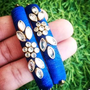 Kundan Silk Thread Bangle