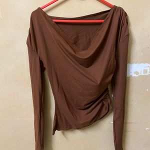 Brown Long Sleeve Top