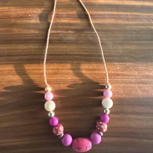 Pink Beaded Handmade Necklace