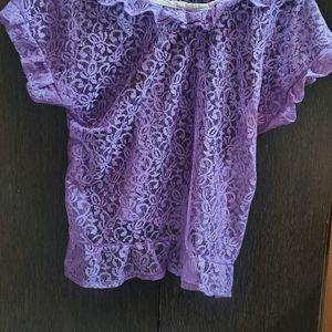 Purple Net Top