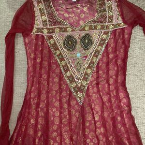 Maroon Anarkali Kurti -Price Drop