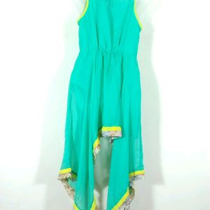 Mohr Green Sleeveless Fishcut Dress (Women)