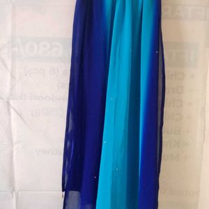 Navy Bule & Sky Colour Dupatta