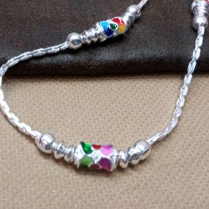 Silver anklet