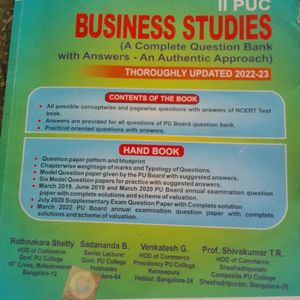 Class Second  Business Studies Question Bank