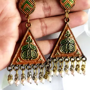 Oxidized Gold Plated Earrings