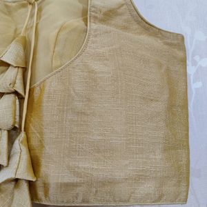 Golden Sleeveless Blouse