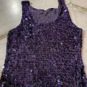 Trendy Y2k Sequin Crochet Top