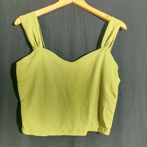 Olive Green Western Top(women's)