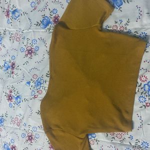 Mustard Crop Top Medium Size 34 36 38 Adjustable