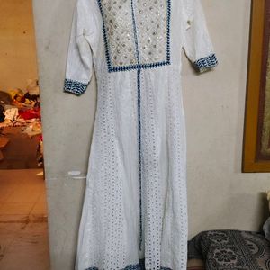 White Anarkali