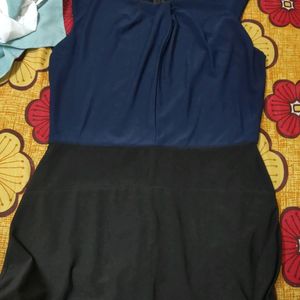 Blue And Black Bodycon Dress