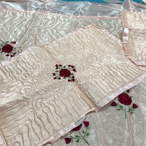 Peach Satin Bedsheet