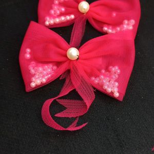 Handmade Pink Hair Bow