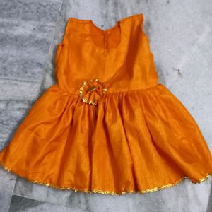 Mango colour frock