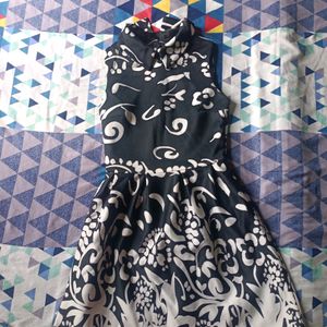 Black And White Partywear Dress