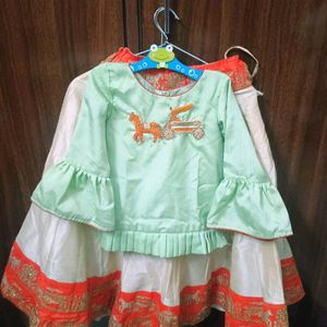 3 piece Langha With Jacket