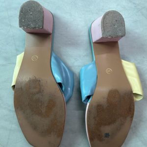 Multicoloured Block Heel