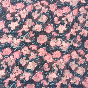 Pink Floral Georgette Material